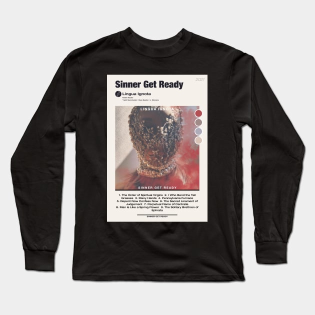 SINNER GET READY ✅ Lingua Ignota tracklist & poster Long Sleeve T-Shirt by reyboot